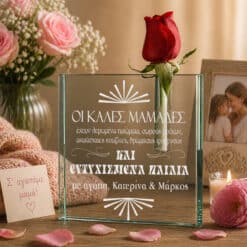 Πρωτότυπο Δώρο για Μαμά – Γυάλινο Βάζο με Χιούμορ & Χάραξη