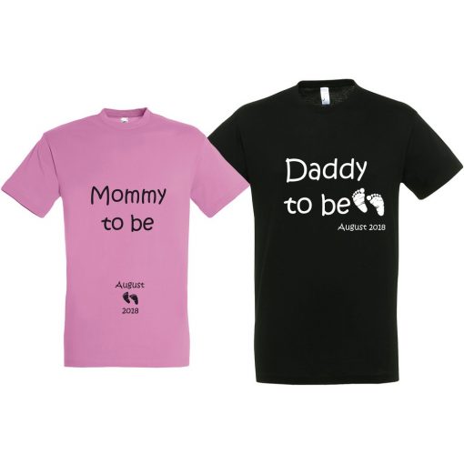 Mom, Dad..to be! Σετ από 2 μπλουζάκια προσωποποιημένα!