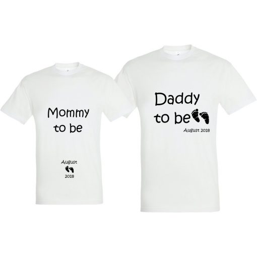 Mom, Dad..to be! Σετ από 2 μπλουζάκια προσωποποιημένα! - Image 2