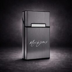 Slim μεταλλική θήκη τσιγάρων γκρι με χάραξη