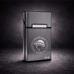 Slim μεταλλική θήκη τσιγάρων γκρι με χάραξη