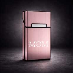 Slim μεταλλική θήκη τσιγάρων ροζ με χάραξη