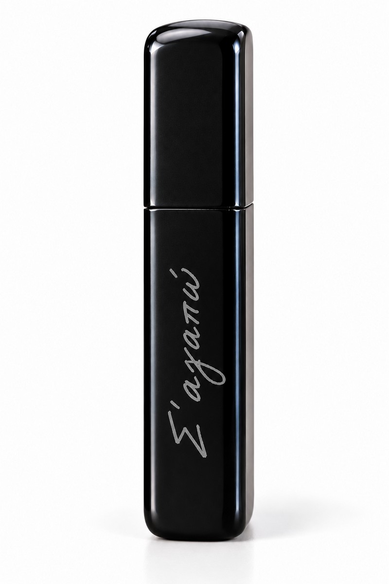 Μεταλλικός Αναπτήρας Black Matte με Χάραξη - Image 4