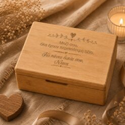 Ξύλινη Μπιζουτιέρα με Προσωποποιημένη Χάραξη – Δώρο για Εκείνη