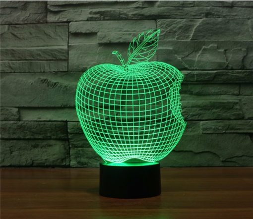 3D LED λάμπα νυχτός - Apple - Image 3
