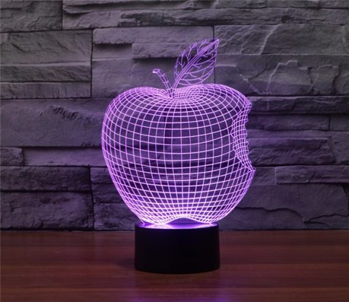 3D LED λάμπα νυχτός - Apple - Image 4
