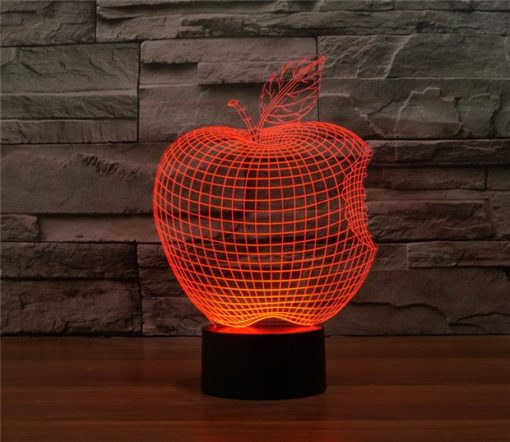 3D LED λάμπα νυχτός - Apple - Image 6