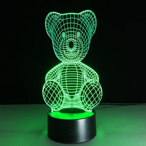 3D LED λάμπα νυχτός - Αρκουδάκι - Image 2