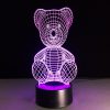 3D LED λάμπα νυχτός - Αρκουδάκι