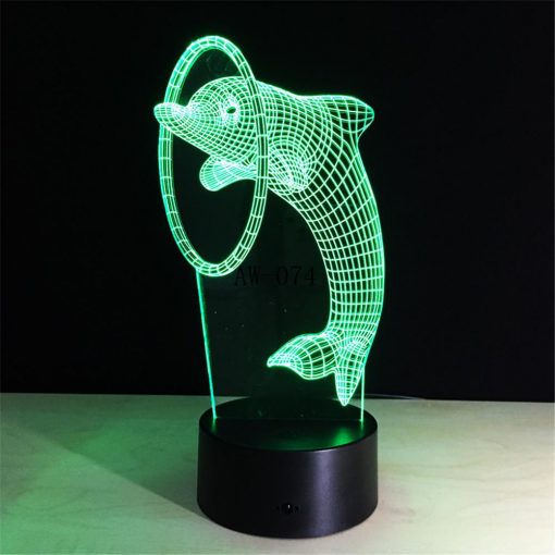 3D LED λάμπα νυχτός - Δελφίνι - Image 6