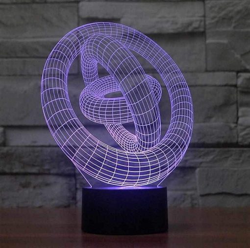 3D LED λάμπα νυχτός - Γυροσκόπιο - Image 6