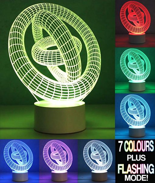 3D LED λάμπα νυχτός - Γυροσκόπιο