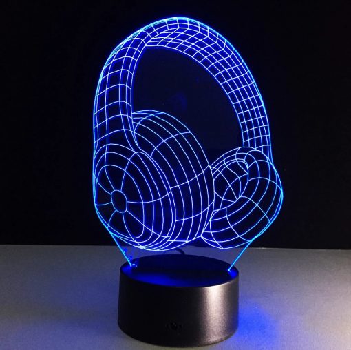 3D LED λάμπα νυχτός - DJ Ακουστικά - Image 8