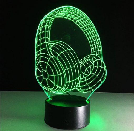 3D LED λάμπα νυχτός - DJ Ακουστικά - Image 7