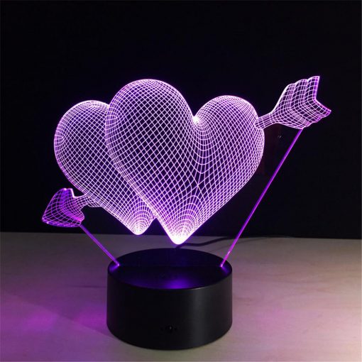 3D LED λάμπα νυχτός - Romantic - Image 4