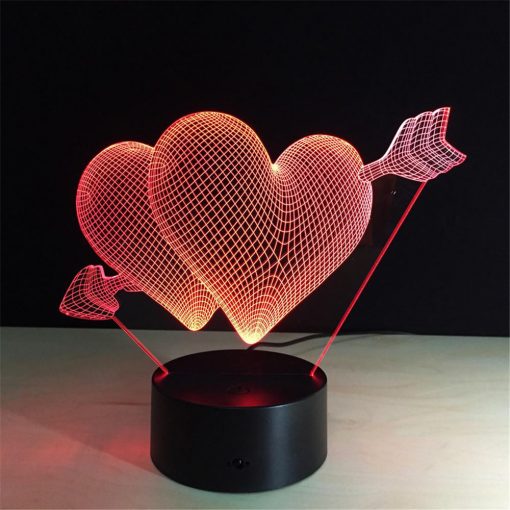 3D LED λάμπα νυχτός - Romantic - Image 3