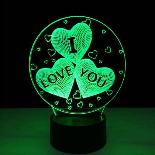 3D LED λάμπα νυχτός - I Love You - Image 3
