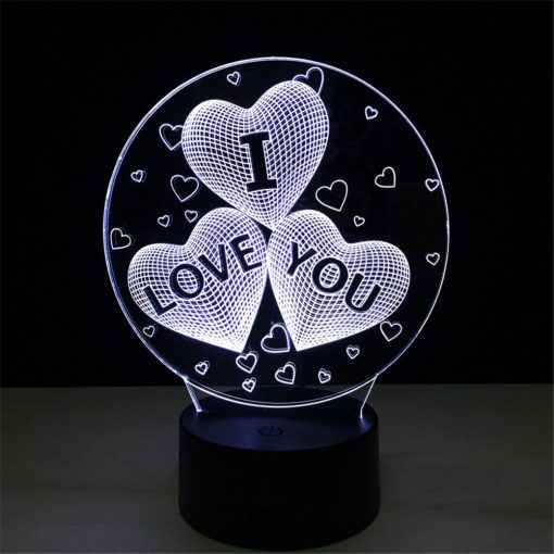 3D LED λάμπα νυχτός - I Love You - Image 6