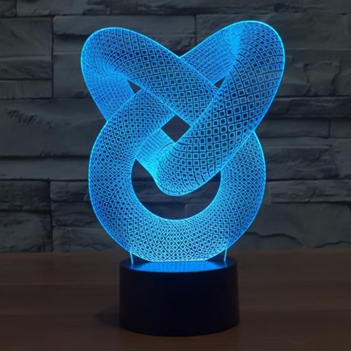 3D LED λάμπα νυχτός - Δαχτυλίδια της αγάπης - Image 4