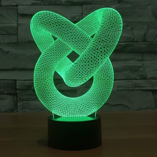3D LED λάμπα νυχτός - Δαχτυλίδια της αγάπης - Image 5