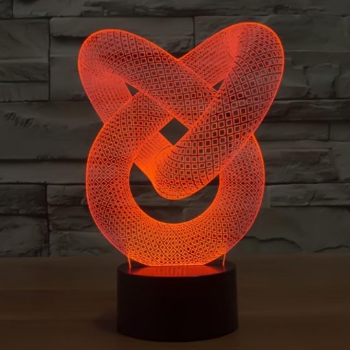 3D LED λάμπα νυχτός - Δαχτυλίδια της αγάπης - Image 3