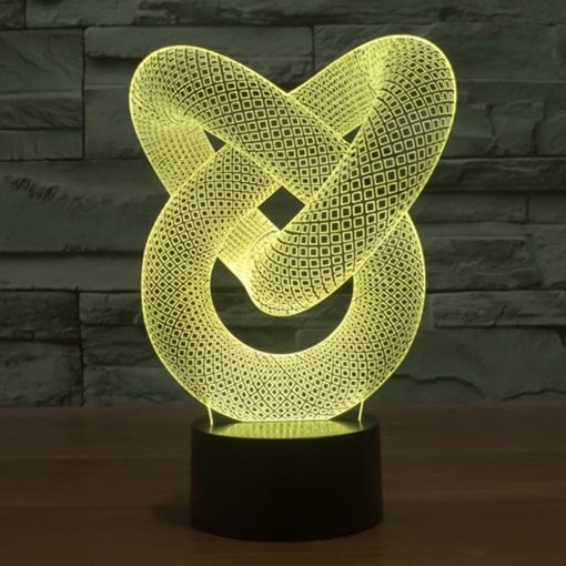 3D LED λάμπα νυχτός - Δαχτυλίδια της αγάπης - Image 2