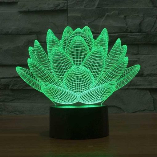 3D LED λάμπα νυχτός - Λωτός - Image 5