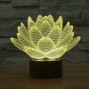 3D LED λάμπα νυχτός - Λωτός
