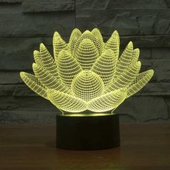 3D LED λάμπα νυχτός - Λωτός